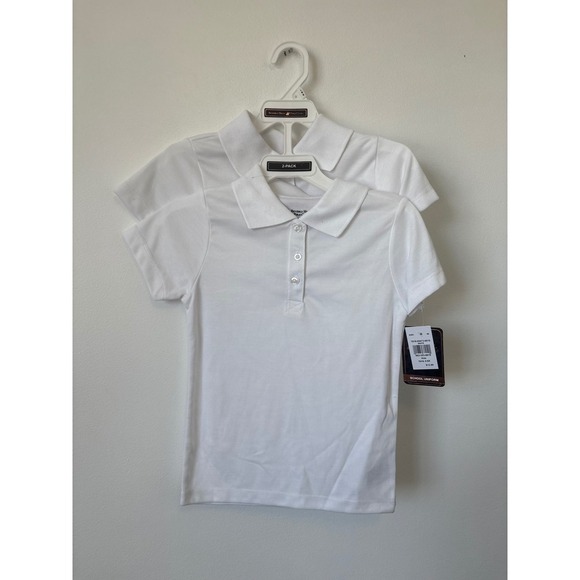 Beverly Hills Polo Club Girls' School Uniform Polo – Size L (6X) – 2-Pack – NWT - Picture 1 of 4